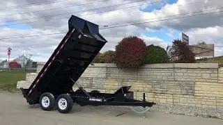 Sure Trac 6x12' 9900# GVW Hydraulic Dump Trailer SINGLE RAM ST7212D1R-B-100