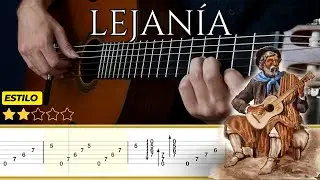 LEJANÍA (Estilo popular argentino) 🎸Abel Fleury || Tutorial para Guitarra Clásica + TABS