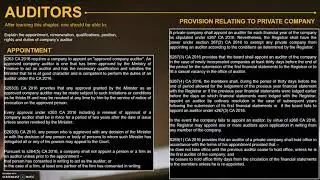 Company Secretary, Auditor & Meetings Part 2/5