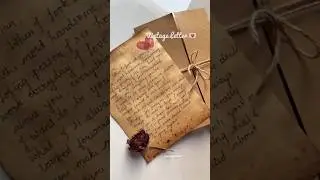 VINTAGE LOVE LETTER|Romantic Handmade Gift Idea|Aesthetic Letter with Dried Rose |#VintageLetter#diy