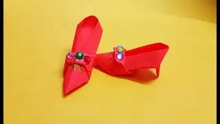 Origami Paper Shoes | How To Make Paper Doll Heels| Doll Accessories | DIY Paper Crafts