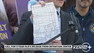 Child&rsquo;s drawing shown at news conference as lawyer describes detention conditions