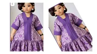 How to cut and sew kids trending bubu gown with gathers, beginner friendly 