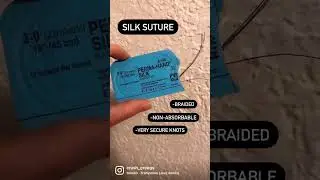 Silk suture! non-absorbable braided suture material made from silkworms 🐛