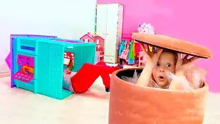 Nastya gioca con enigmi e scherza con pap&agrave;