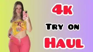 4K Try-On Haul | 4K Transparent cleaning  & Lingerie Chic Mesh Dress Try On haul