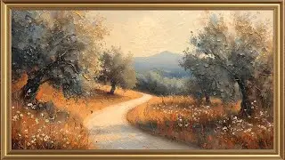 Warm Neutral Landscape Art | Terracotta, Sage Green & Earth Tones | Frame TV