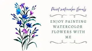 Small and Dainty Watercolor Flowers| Greeting Card flower painting | Relax with flower painting