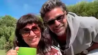 LUCIANO CASTRO DIO LA CARA EN LA NOTA DE GRISELDA SICILIANI CON MORIA Y SE MOSTRARON BIEN JUNTOS