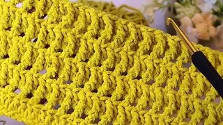 WOW! 🤩 ONLY 2 Rows! Crochet this beautiful Stitch | #Crochet #Knitting #Handmade