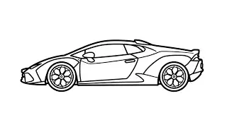 Как легко нарисовать LAMBORGHINI HURACAN STERRATO | Рисование спортивного автомобиля Lamborghini ...