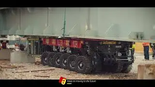 Autovictor bridge launch with Faymonville Cometto SPMT