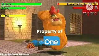 SMG4 Movie: The Stupid Mario Movie (2022) Final Battle with healthbars