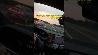 Cheapest Tesla Model S vs Xiaomi SU7 Ultra acceleration on German autobahn! Xiaomi on 900 hp mode