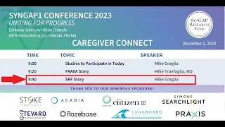 SYNGAP1 Conference 2023 Caregiver connect: Session 2a -  SRF Story
