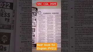 SSC CGL 2025 best book for English PYQS #kiranpublicationbooks #ssccgl #study #guidance #subscribe