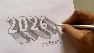 2026 3D drawing | Happy New year drawing 