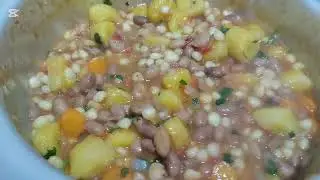 How to Cook Yellow Beans Curry with plantain Traditional Recipe // Dishinabecky