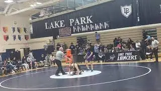 Wrestling match Joseph Fitak 190 pounds in Lake Park high school