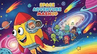 Space Adventure Mashup | Explore Planets & Stars for Kids | Animagic Studio
