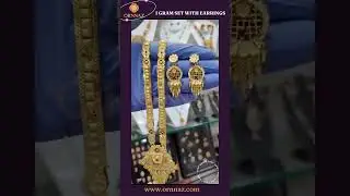 1 Gram Gold Forming Jewellery - One Gram Gold Haram Online Shopping - 18k Gold Necklace Earrings Set