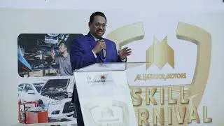 MKR explaining the importance of employee skill development at AHM Skill Carnival 2023 in Dubai