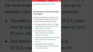 Apple released ios 11.2.5 and MacOS 10.13.3 and iTunes 12.7.3