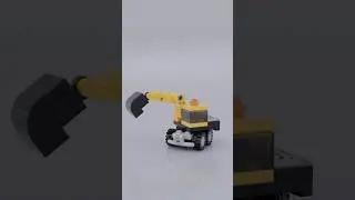 Lego Excavator  on heavy duty #lego #satisfying #truck