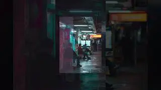 CYBERPUNK NEON COLOR EFFECT in Photoshop #shorts  #photoshop