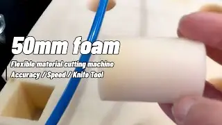 CO2 laser cutting machine cutting 50mm foam
