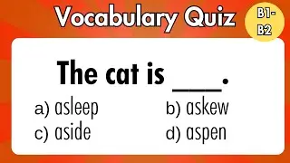 English Vocabulary Quiz | Intermediate | Can You Score 30/30?