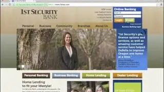 1st Security Bank of Washington Online Banking Login Instructions