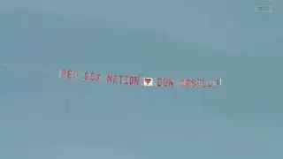 BOS@CLE: Red Sox-Fans danken Orsillo mit Flugzeugbanner