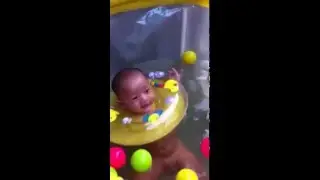 second baby swimming start to enjoy (age 5 months)