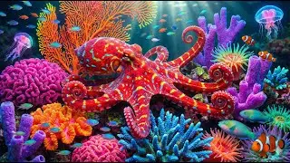 Mesmerizing Aquarium 4K 🐠 | Glowing Corals & Playful Tropical Fish