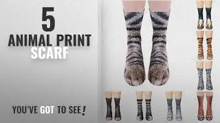 Top 10 Animal Print Scarf [2018]: Toamen Novelty Socks, Women Man Unisex Lifelike Animal Paw