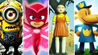 &ldquo;EPIC Music Battle! Minions vs Squid Game vs Dog Man vs PJ Masks 💥🎵&rdquo;#tileshop #coffindance #games