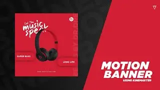 Motion Graphics Banner in Kinemaster || PixelLab || Tutorial