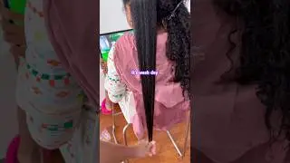 ASMR Hair Wash Day Routine c🫧 #washday  #kidshair #longhair  #curlyhair #washdayroutine #longhair