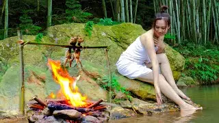 Harvesting BAMBOO, FROGS - Process of weaving bamboo baskets by hand - Cooking | My Free Life