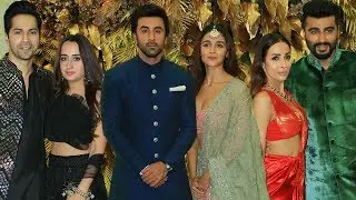 Alia-Ranbir, Malaika-Arjun TOGETHER At Armaan Jain's Reception | LehrenTV