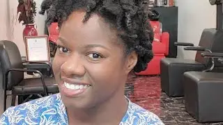 Journey to waistlenght 4c hair regimen update while i braid my hair.