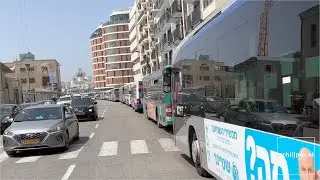 Buses stuck at Salome, Tel Aviv - April 4, 2021 12:27