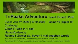 TriPeaks Adventure - Expert #19 | Jan 7th, 2026