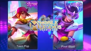 MLBB Wan Wan Pixel Blast Skin VS Teen Pop Skin Comparison