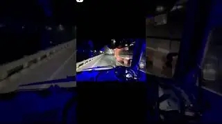 #full #speed driving on night #volvo sleeper bus