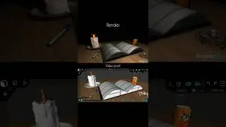 Render vs viewport on Reconn 4D app on mobile #3d #render #tutorial #diy #art