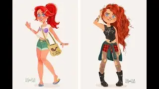 Disney Princesses As Modern Day Girls Living In The 21st Century || Disney Princesses || comicmania