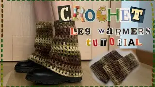 Cute leg warmers crochet tutorial 🧶 ⋆˚꩜｡