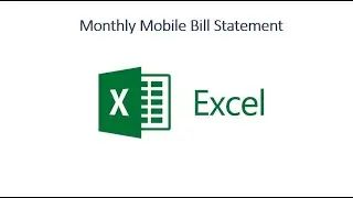 Monthly Mobile Bill Statement